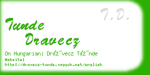 tunde dravecz business card